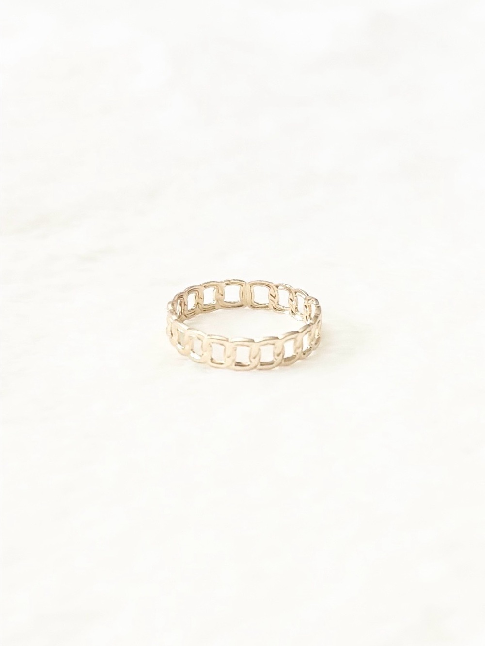5/$15 🩷 MUST BUNDLE Delicate Gold Chain-Link Band Ring - Women's Jewelry